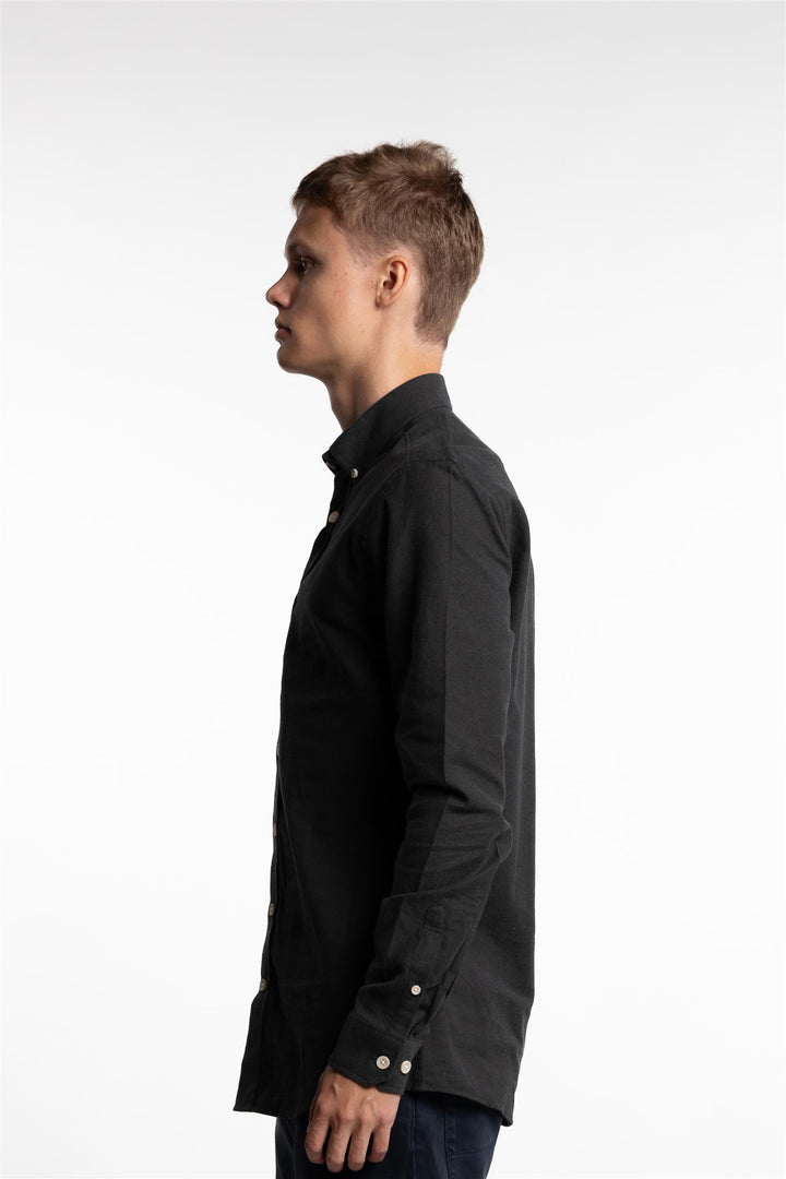 Mélange Brushed Shirt Dark Army