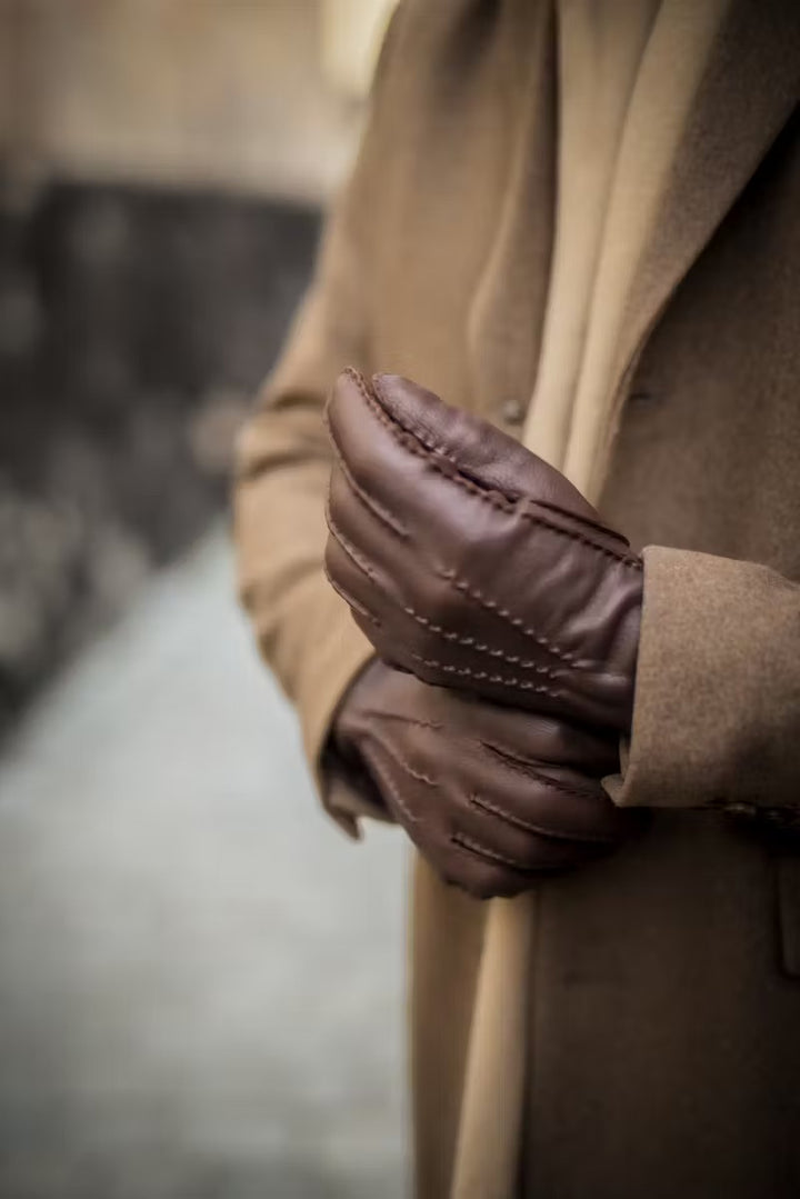 Matthew Deerskin Gloves Chocolate