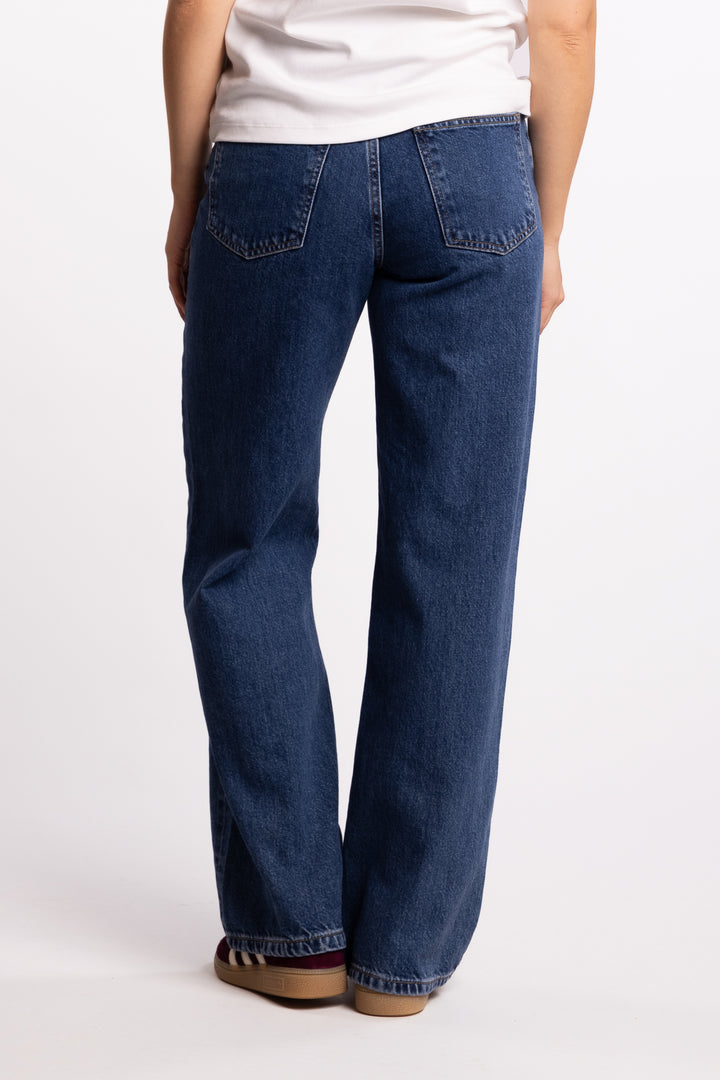 W Wide Jeans - Mid Blue