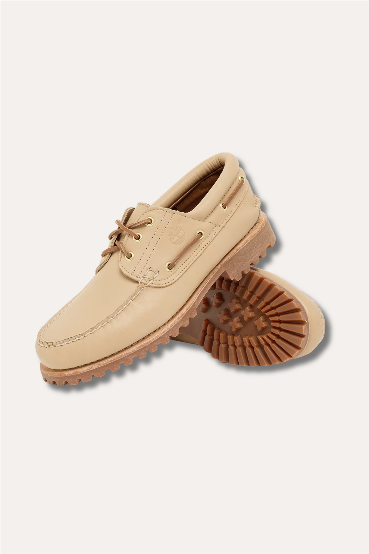 Authentic Boat Shoe Beige Full Grain