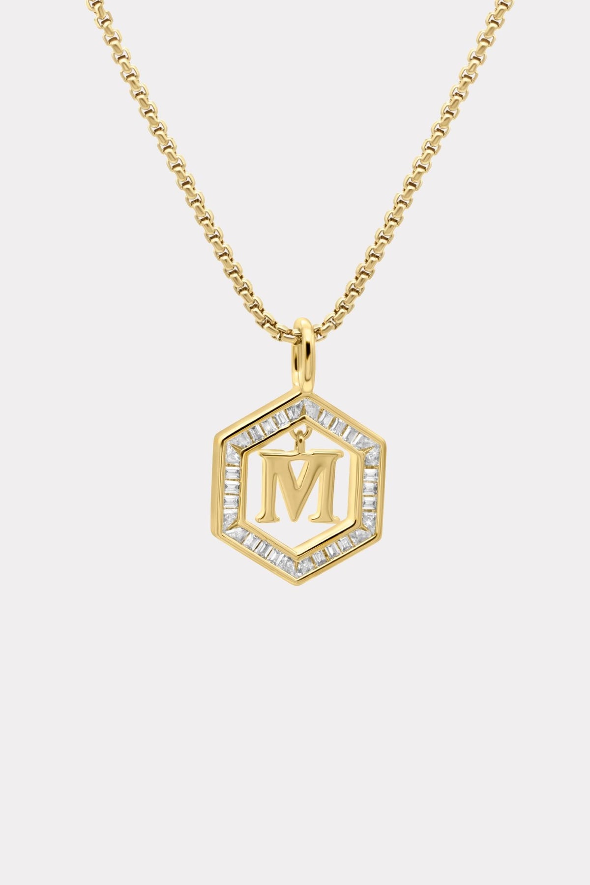 Floating Letter Necklace - Gold