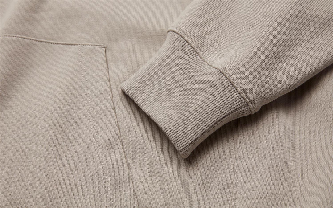 Drift Terry Zip Hood Sand