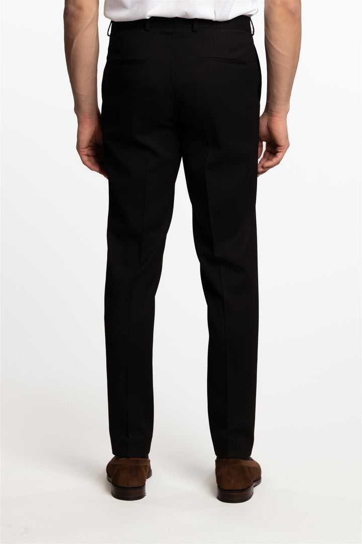 Denz Slim Fit Wool Trousers Brown Elk