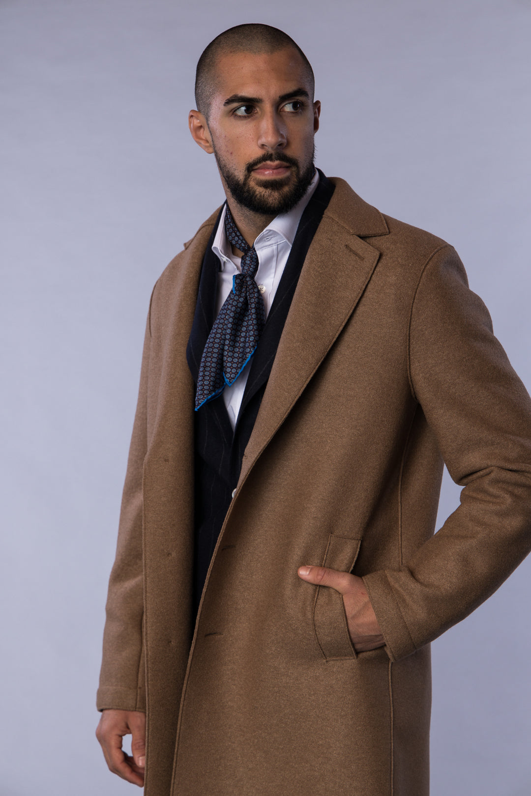 Silk Bandana Navy/Light Blue