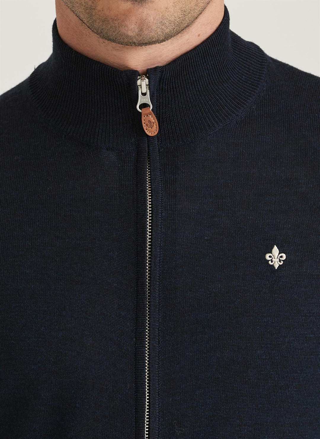 Merino Full-Zip Cardigan Navy