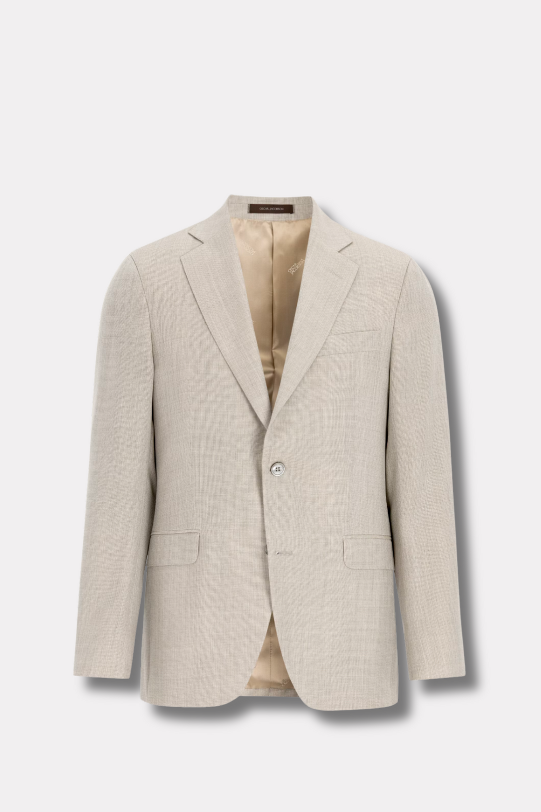 Fogerty Regular Fit  Structured Wool Blazer Beige