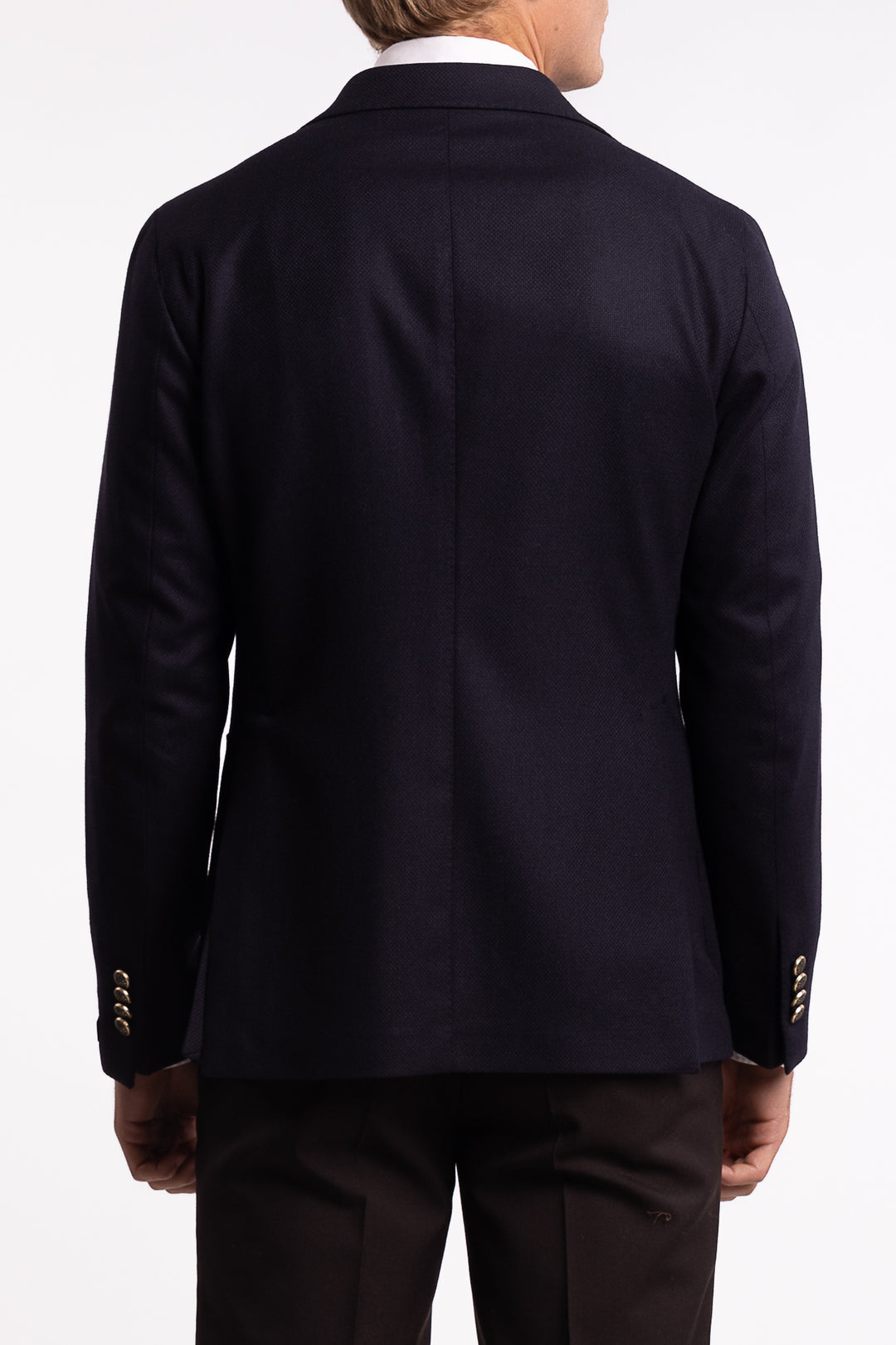 Wool/Cashmere Slim Fit Blazer Navy