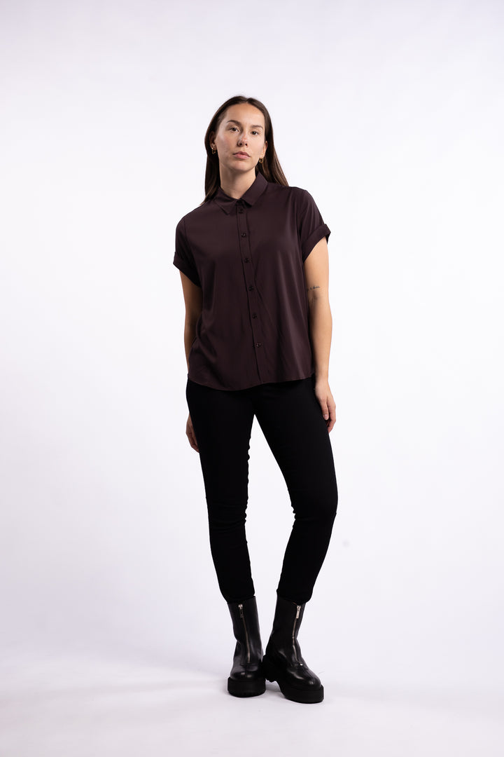 Majan SS Shirt 9942 - Black Coffee