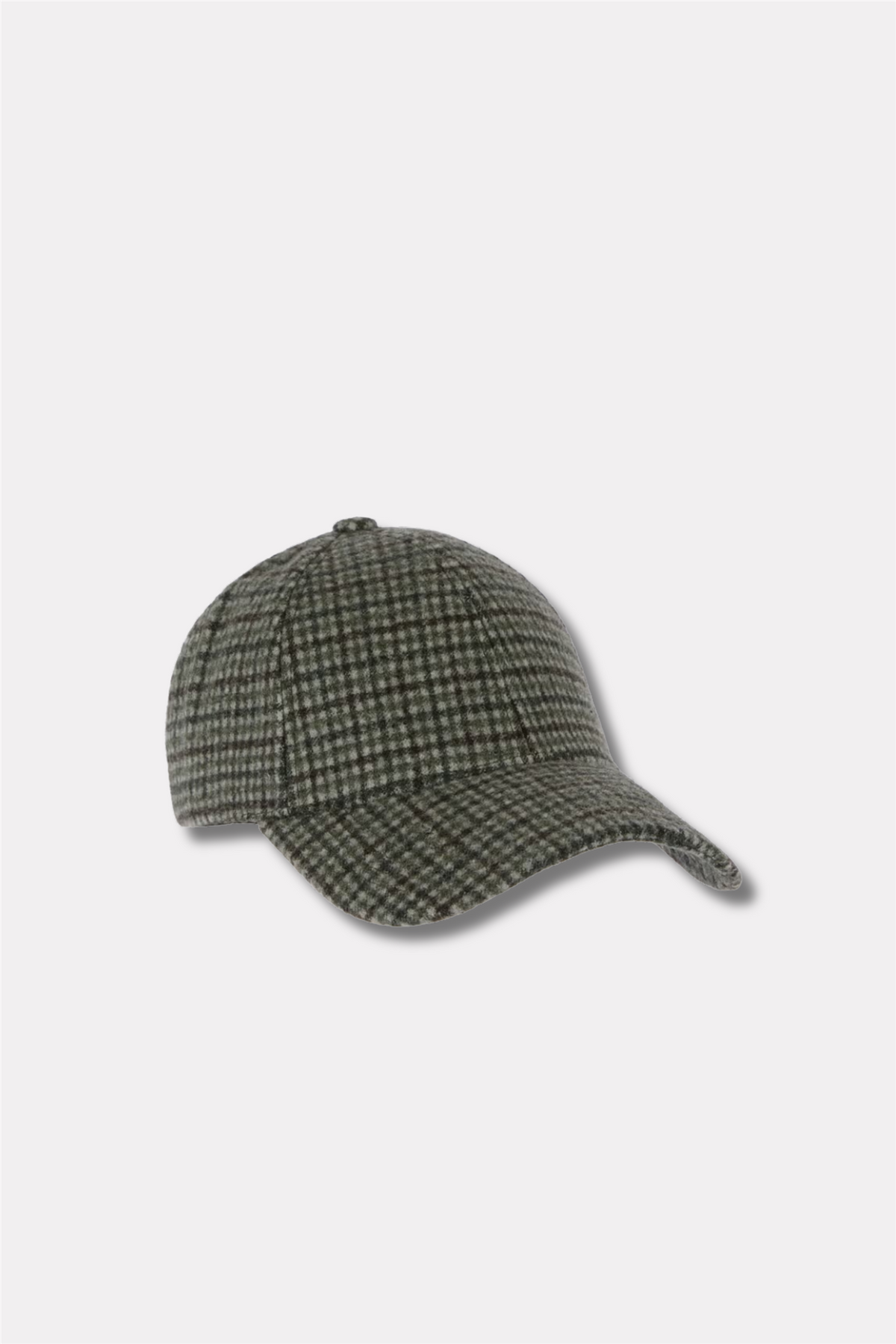 Legacy Structured Mid Profile 6-panel Wool Mohair Checker Olive