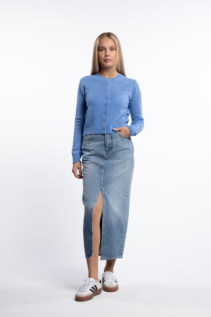 Cashmere Cardigan- Blue