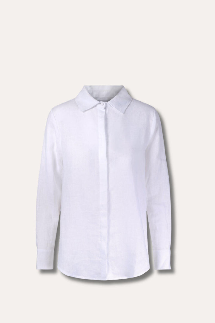 Livia Linen Shirt- White