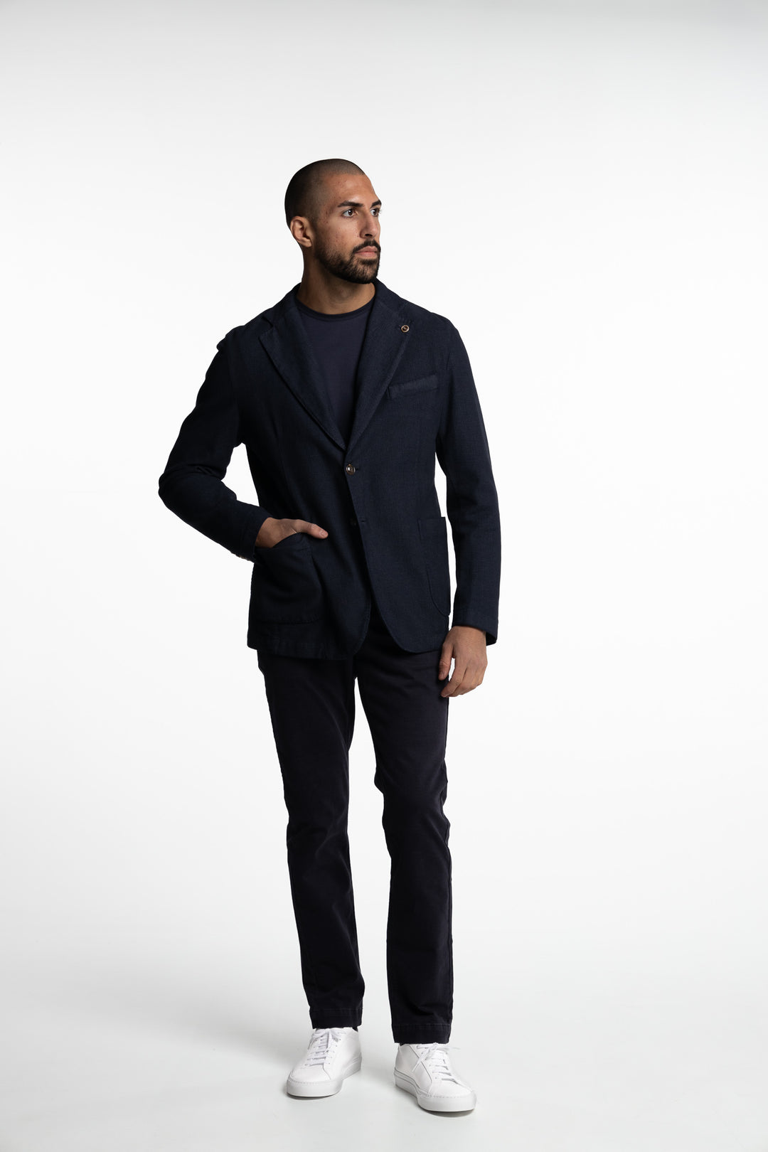 Vittorio Cotton Blazer Navy