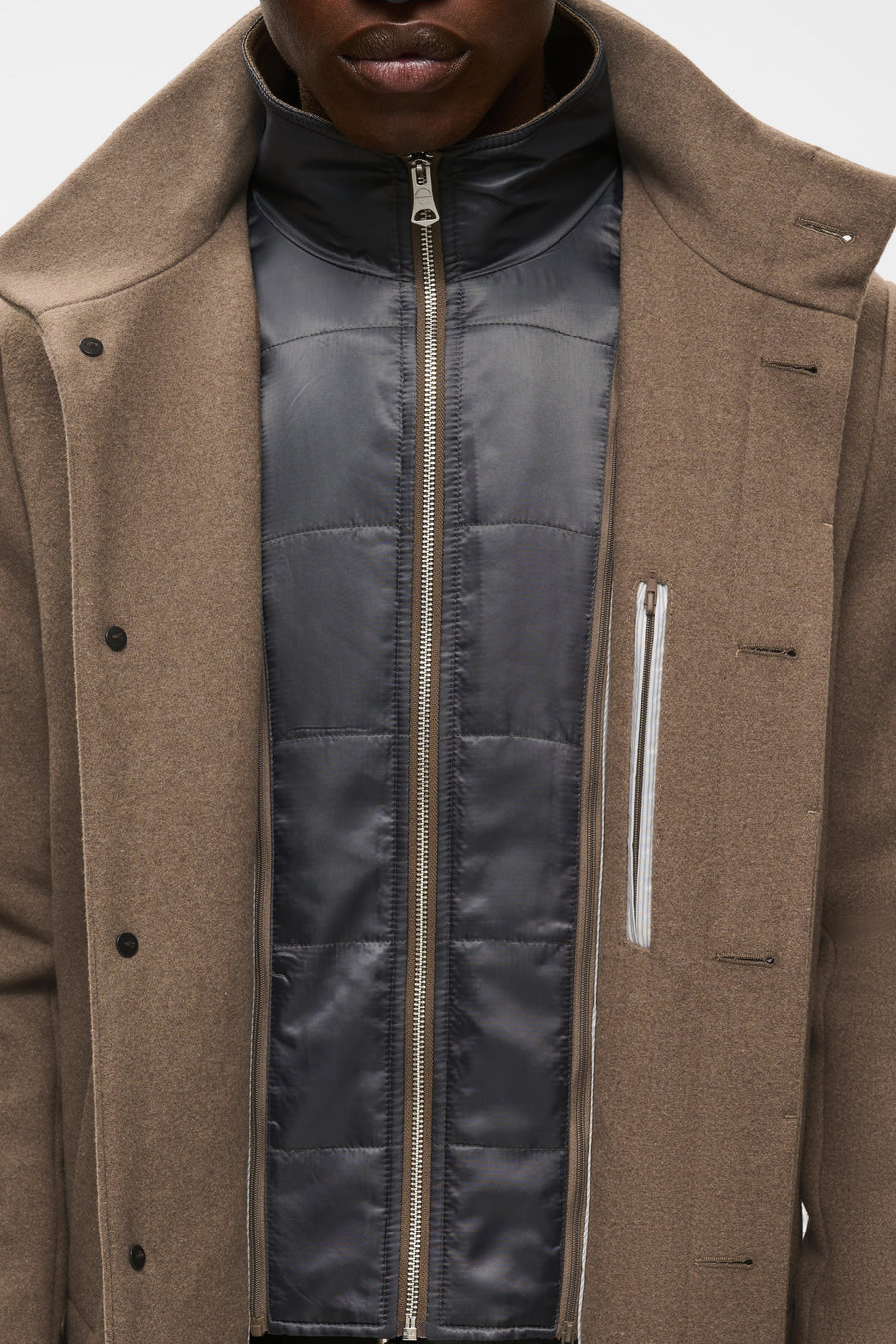 Harvey Classic Wool Coat Walnut