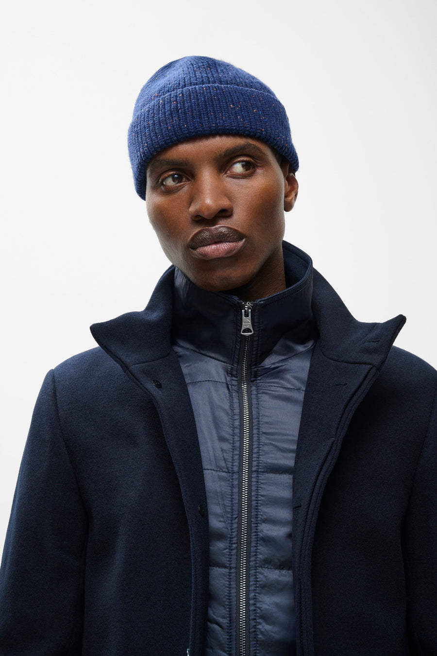 MAharvey Short Wool Coat Dark Navy