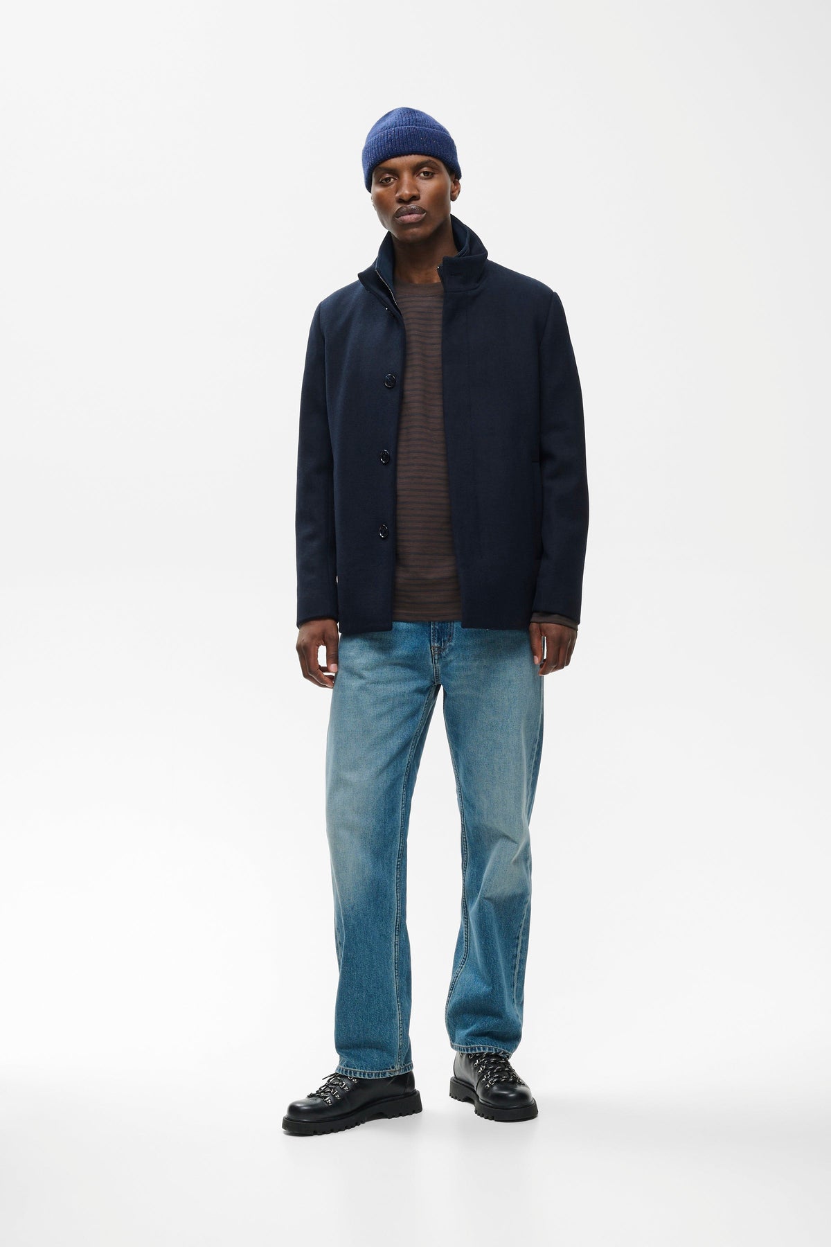 MAharvey Short Wool Coat Dark Navy
