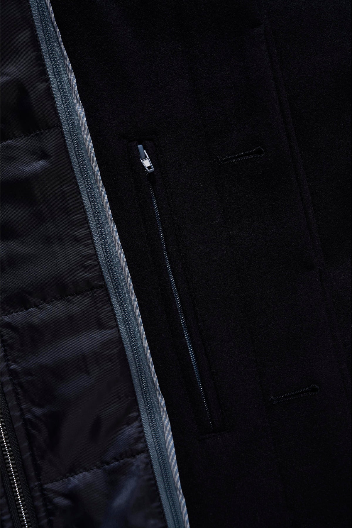 MAharvey Short Wool Coat Dark Navy