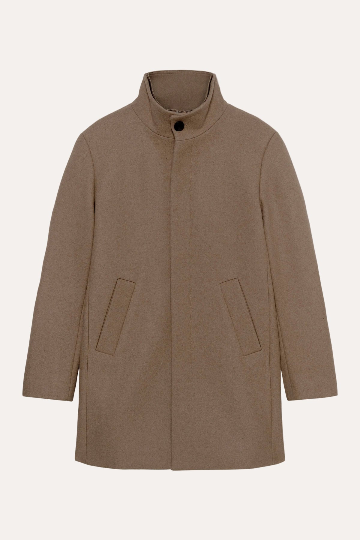 Matinique Harvey Classic Wool Coat Walnut - packshot