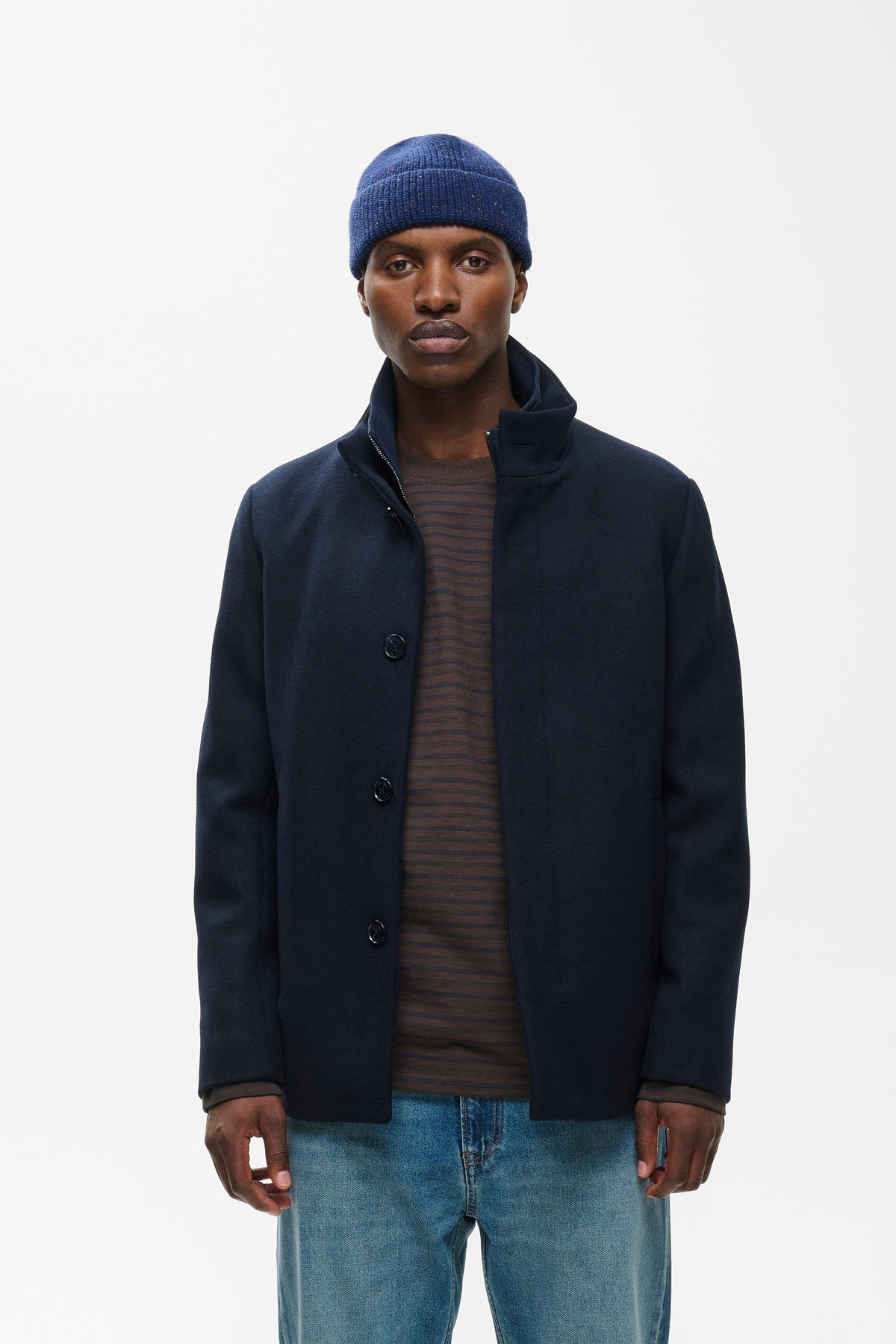 MAharvey Short Wool Coat Dark Navy
