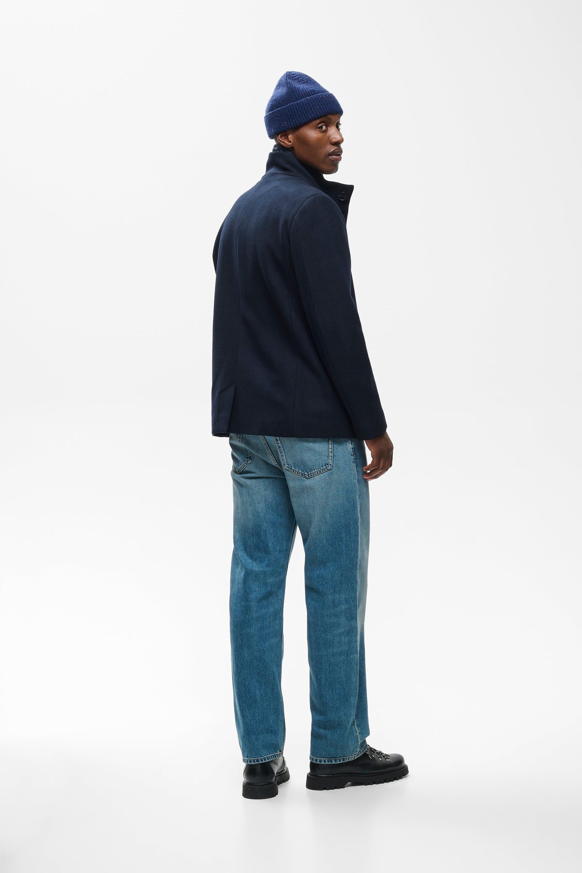 MAharvey Short Wool Coat Dark Navy