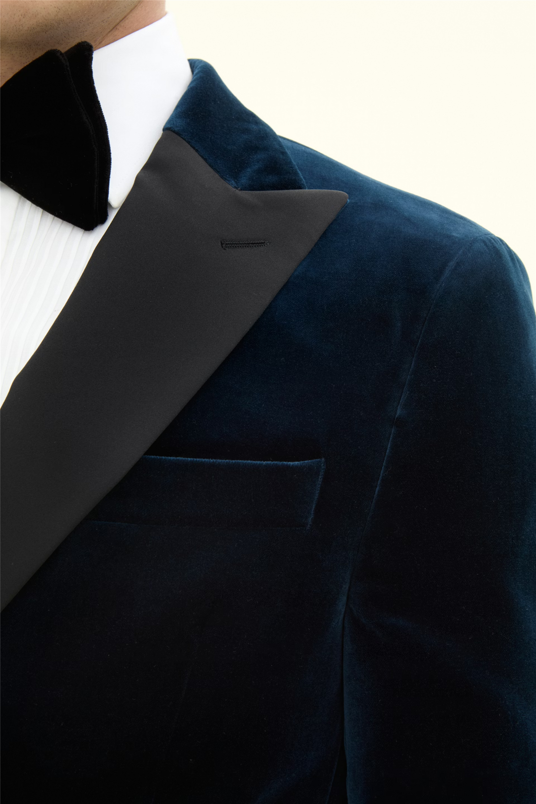 Frampton Velvet Blazer Light Navy