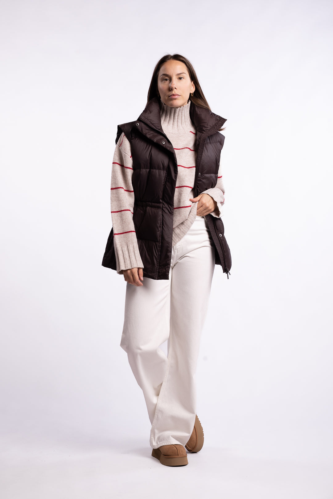 Lenox Down Vest - Dark Brown