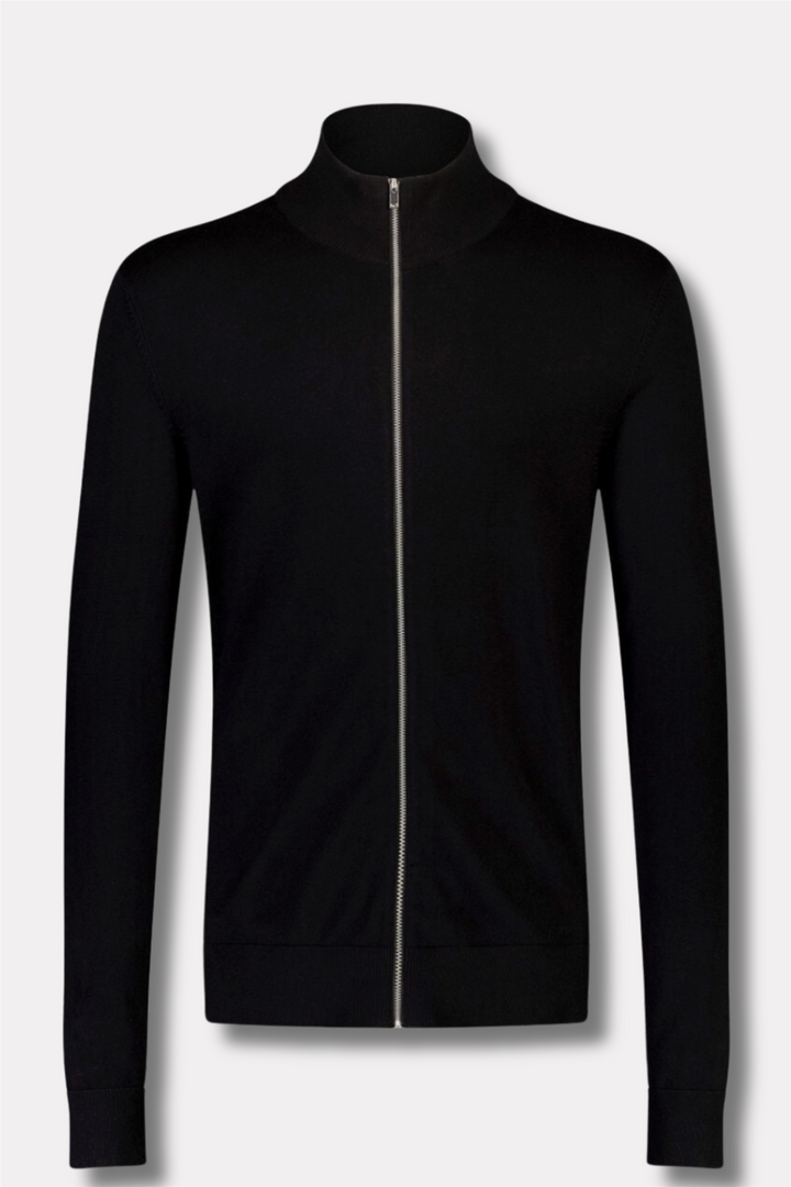 Ecovero Zip Cardigan Black