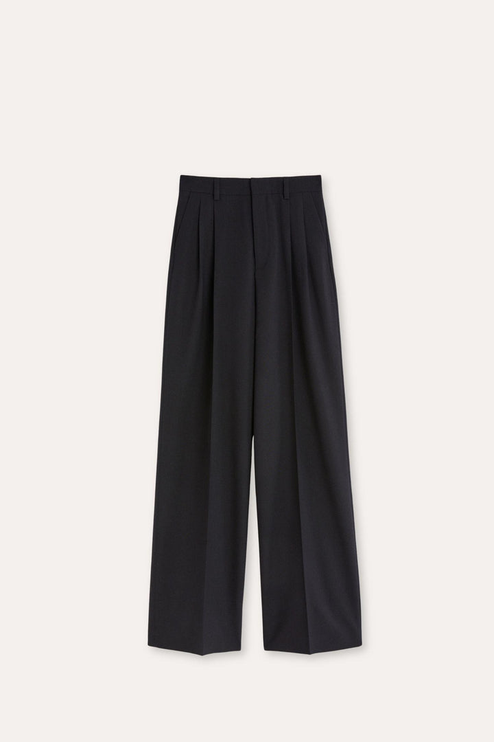 Darcey Wool Trousers- Black