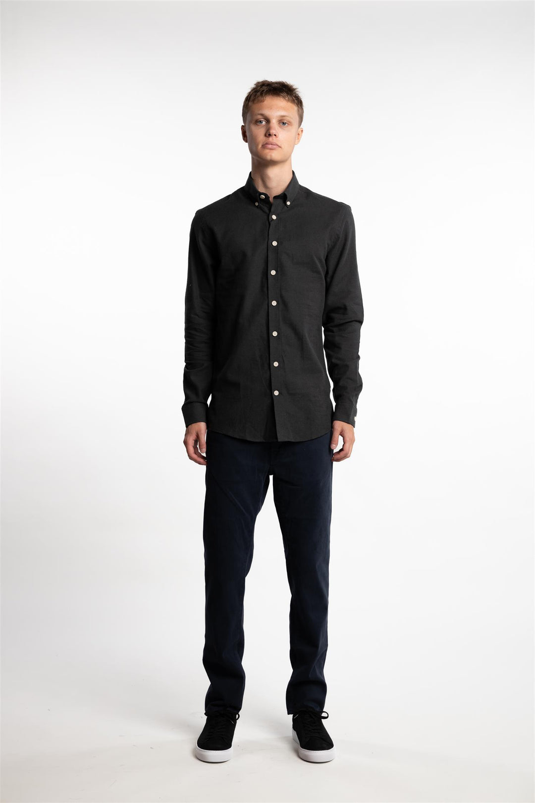 Mélange Brushed Shirt Dark Army