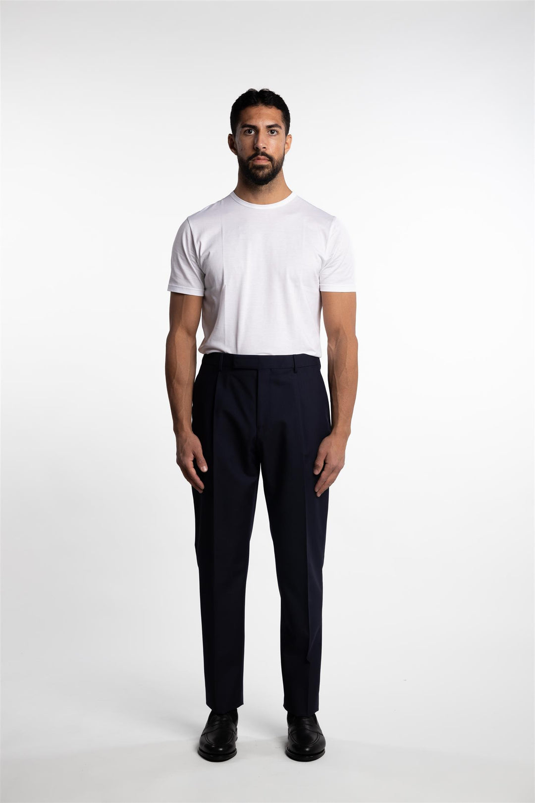 Attitude Wool/Mohair Trousers Navy