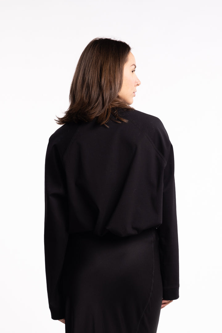 Thelma LS Cotton Tee- Black