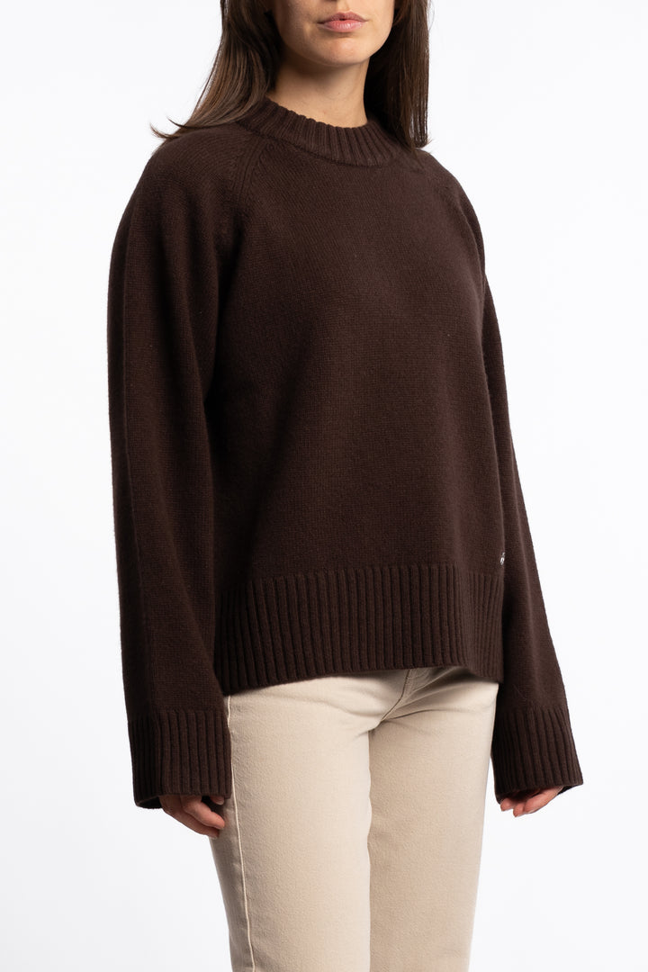 W. Wool Crew - Dk. Brown