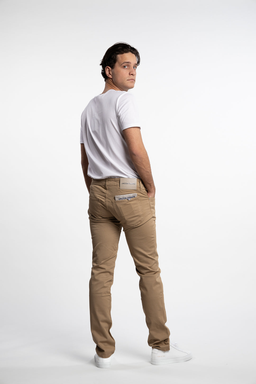 Nick Stretch Cotton Lyocell Twill Pants Beige