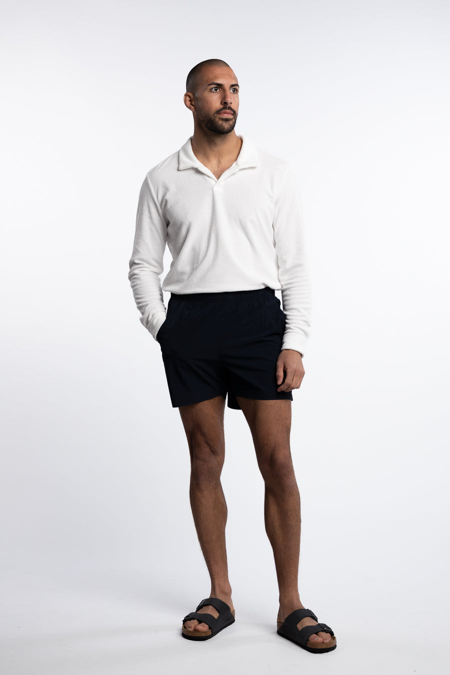 Medium Drawstring Swim Shorts Dark Sapphire