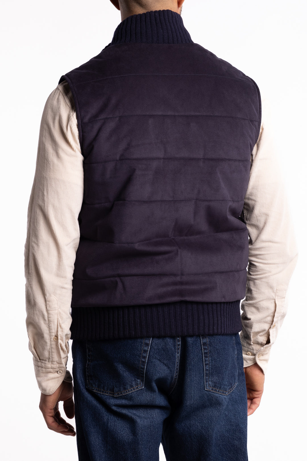 Alcantara Eco-Padded Vest Navy
