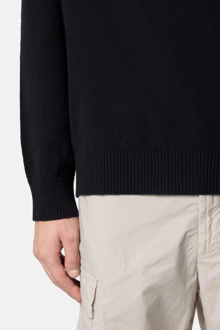 Loose-Fit Crewneck Jumper With Raglan Sleeves Navy