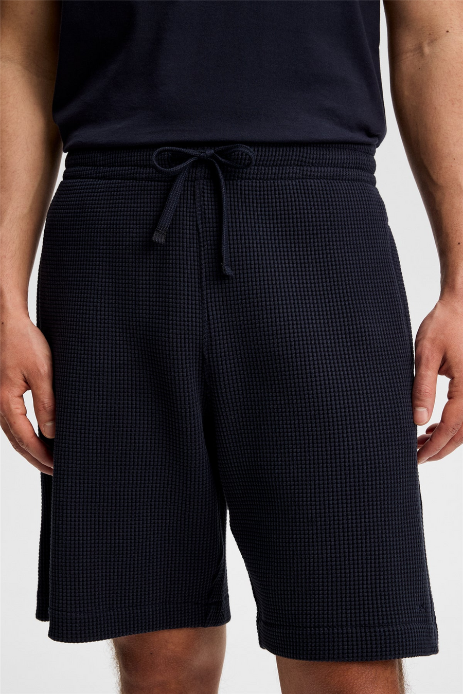 Simon Waffle Shorts Navy