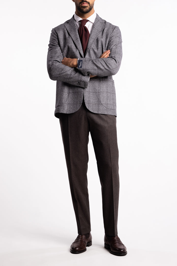 Easywear Flannel Blazer Grey Check