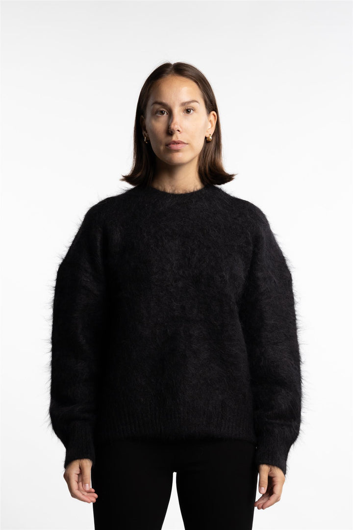 Mountain Oversized Furry Jumper- Jet Black