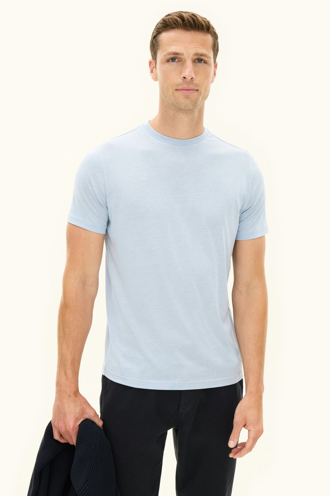 Kim Tencel/Cotton Regular Fit T-shirt Chambray Blue