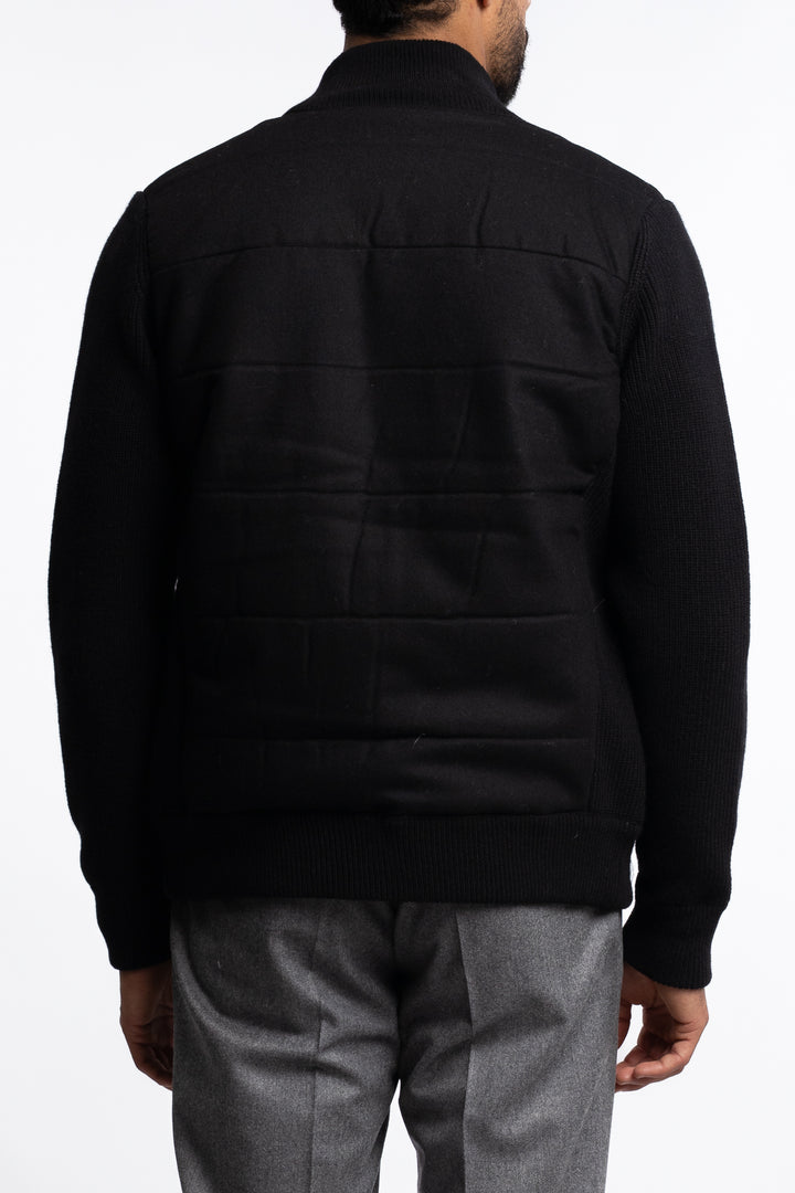 Super Geelong And Flannel Wool Jacket Black