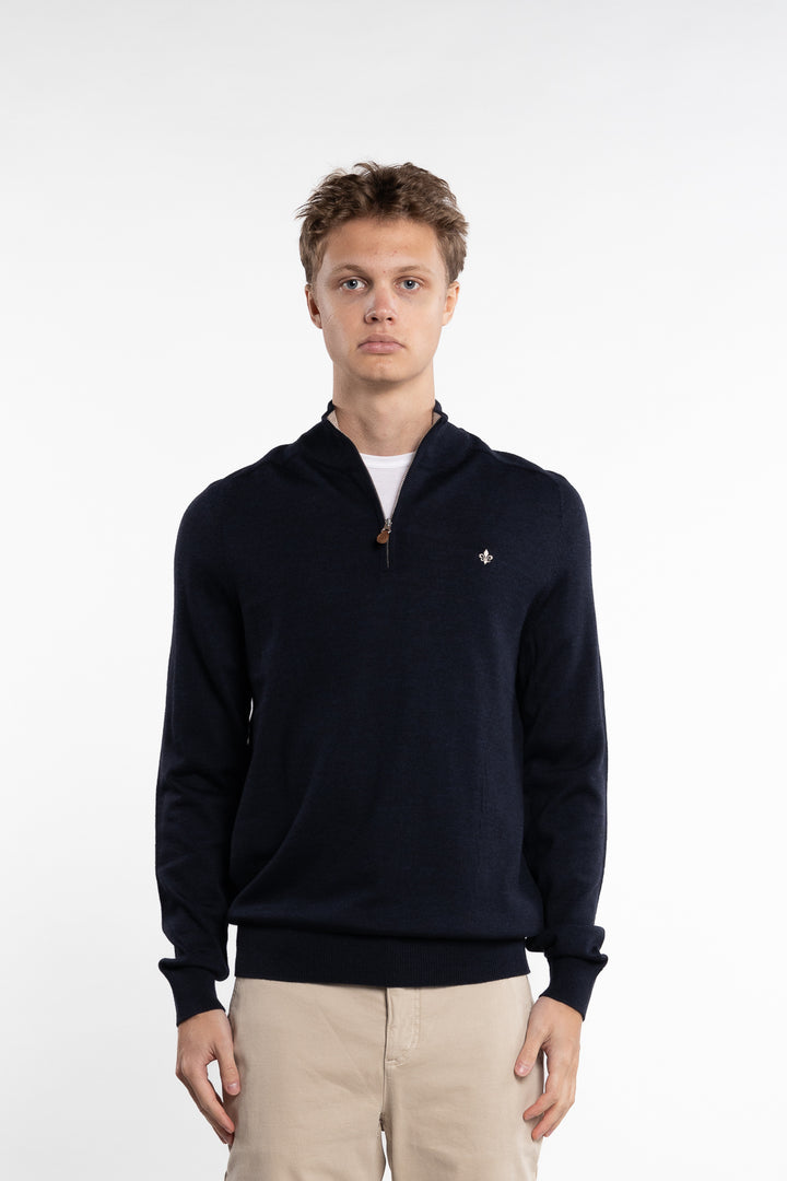 Merino John Zip Navy