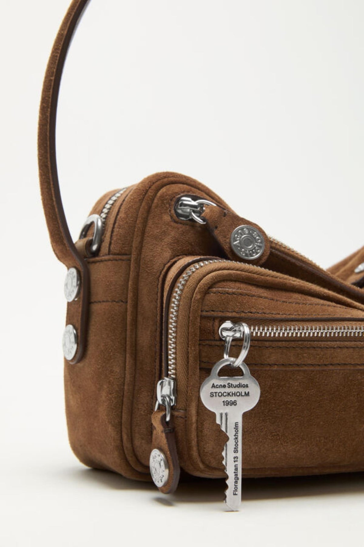 Camero Party Bag- Suede Cognac Brown