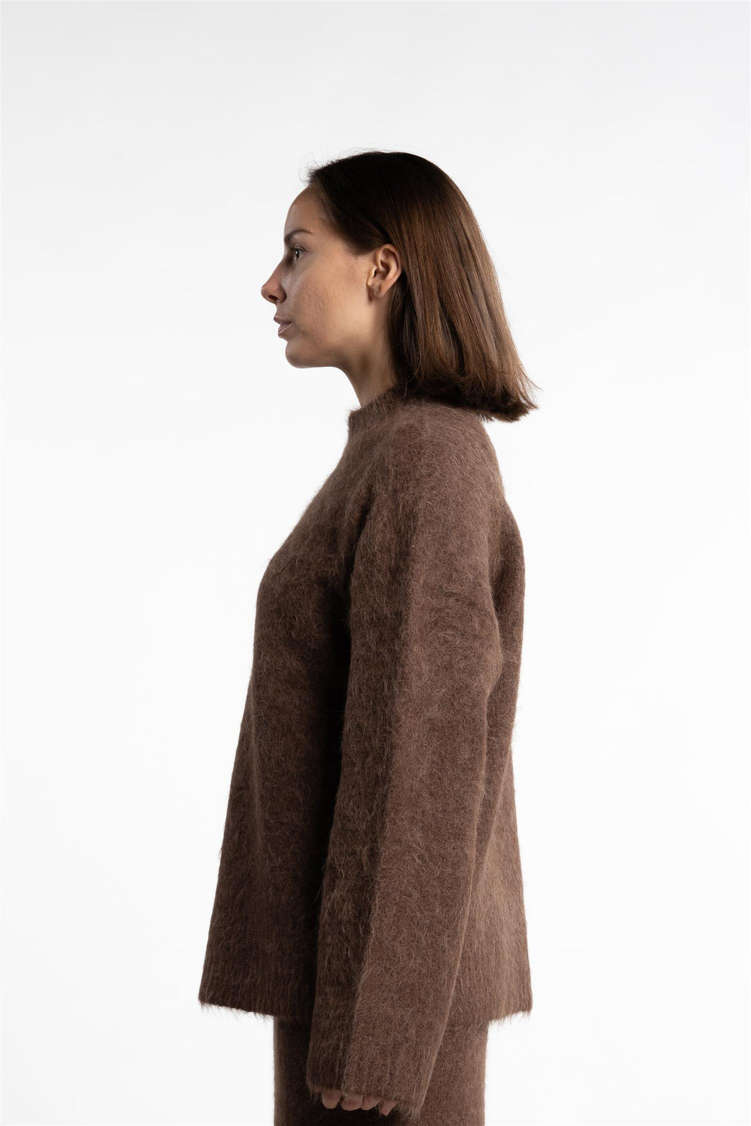 Fure Fluffy Sweater- Dk. Brown