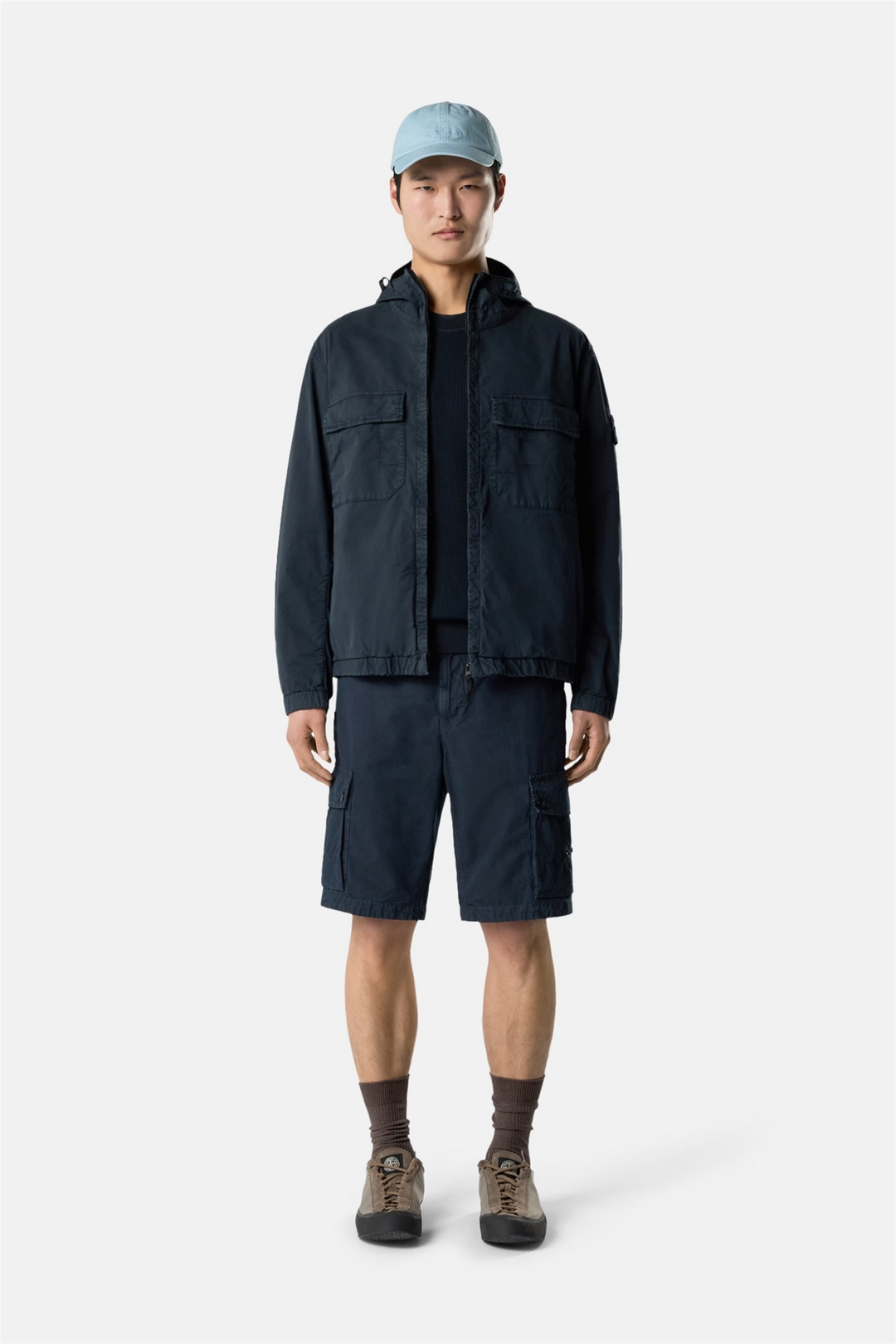 4100077 Hooded jacket with anti-drop Navy