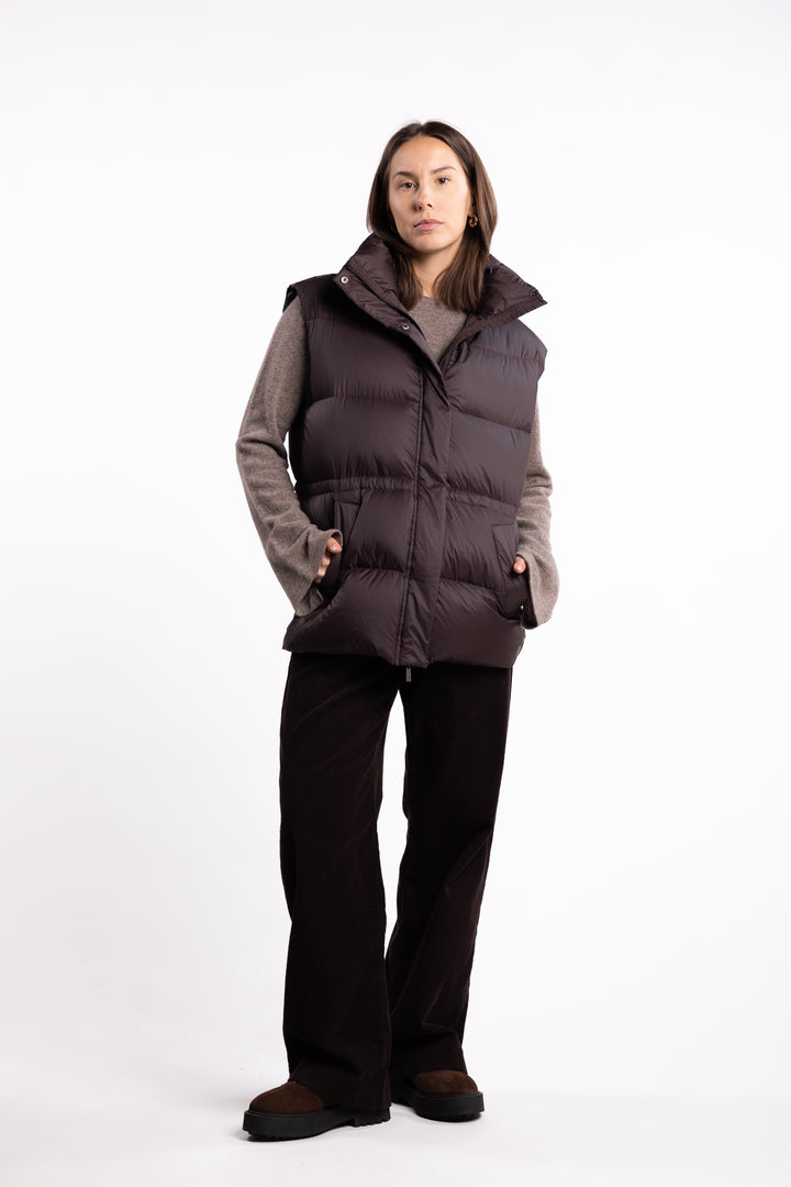 Lenox Down Vest - Dark Brown