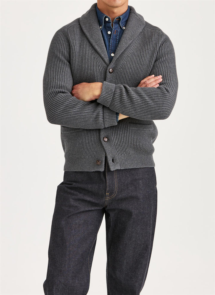 Brayden Shawl Cardigan Grey