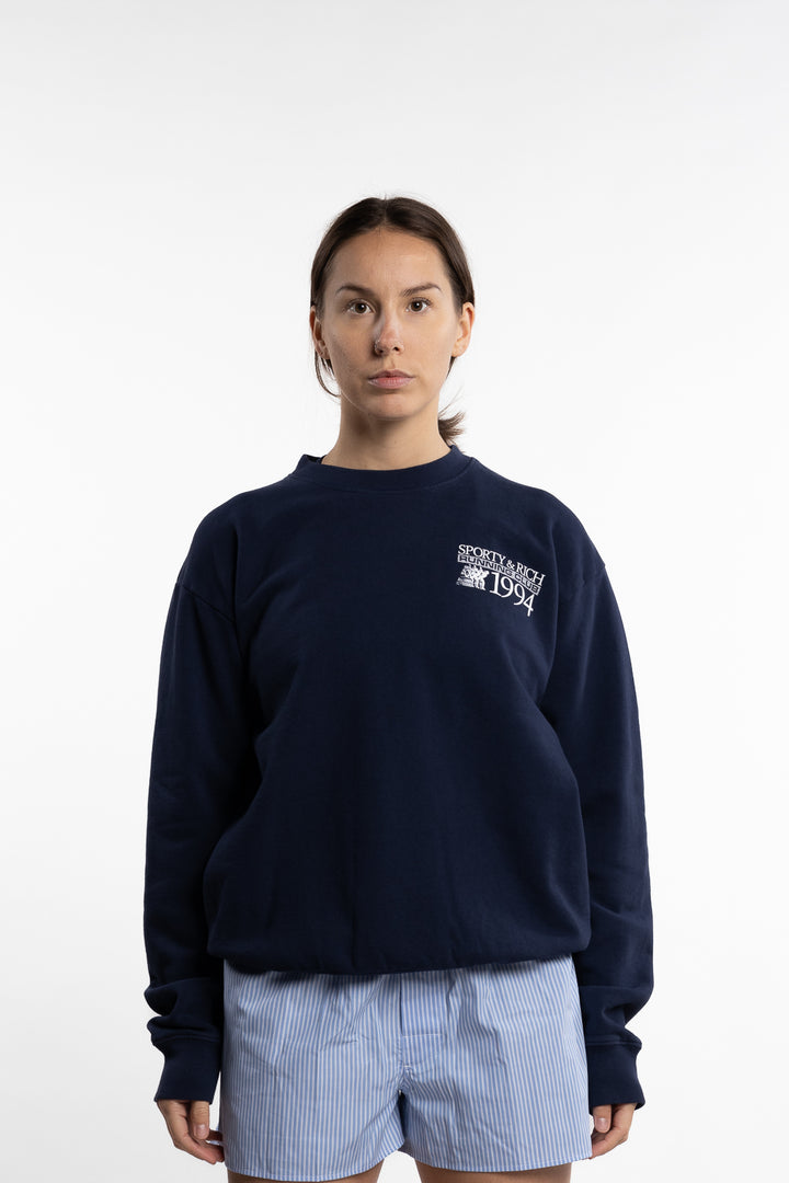 Finish Line Crewneck- Navy