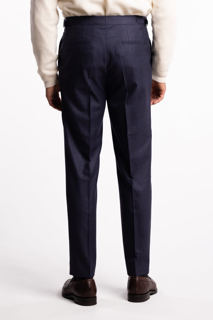 Prato Flanell Pant Navy Check