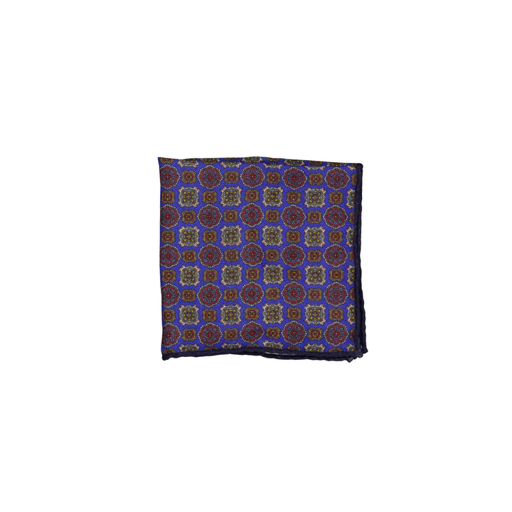 Wool Printed Hanky Blue/Navy