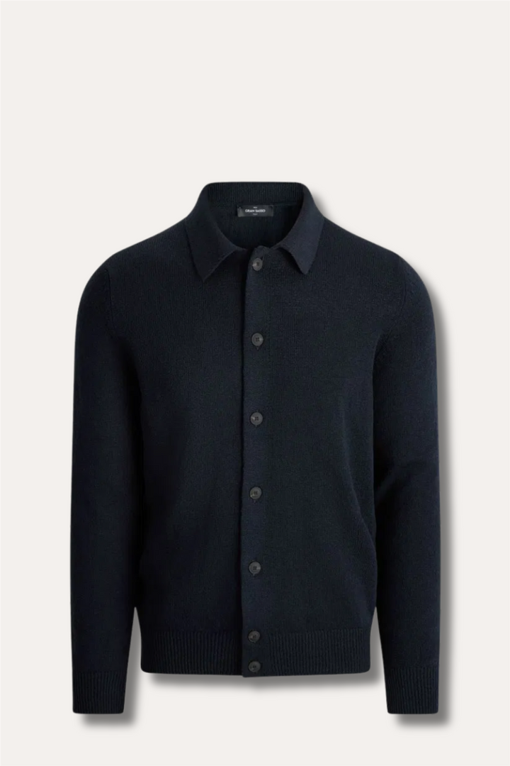 Cashmere/Cotton Cardigan Navy